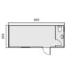 Vestuario prefabricado – 6 m con WC Diagrama