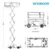Diagrama de plataforma elevadora tipo tijera diésel Sinoboom modelo 1018RD (3369RD)
