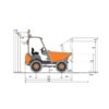 Alquiler Dumper 2000 kg – tolva frontal 4×4 Ausa D201 RH, diagrama 2