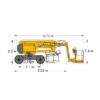 Diagrama 2 Brazo articulado diésel – 16 m Haulotte HA 16 RTJ PRO