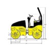 Primer diagrama de rodillo compactador Bomag de 100 cm