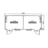 Diagrama Caseta Prefabricada Oficina para Eventos – 2,35 m x 6 m