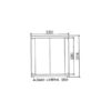 Diagrama lateral Caseta Prefabricada Oficina para Eventos – 2,35 m x 6 m