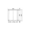 Diagrama lateral Caseta Prefabricada Oficina para Eventos – 2,35 m x 6 m