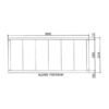 Diagrama posterior Caseta Prefabricada Oficina para Eventos – 2,35 m x 6 m