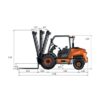 Diagrama 2 Alquiler Carretilla elevadora 4×4 2500 kg Ausa C251H
