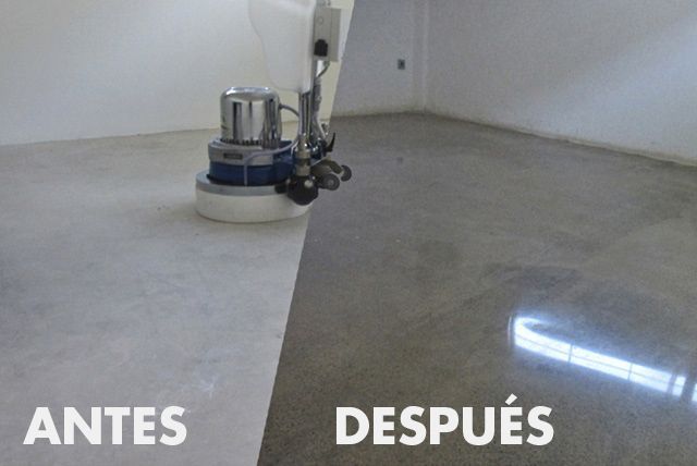 Proceso de lijado de suelos de hormigón