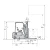 Diagrama Carretilla elevadora eléctrica 1800 kg Clark GEX18, alquiler carretillas elevadoras