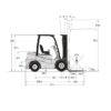 Diagrama 1 Alquiler Carretilla elevadora 3000 kg Clark GTS30