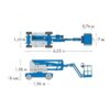 Diagrama 2, alquiler Brazo articulado eléctrico – 14 m Genie Z40/23N