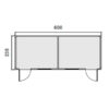 Caseta Prefabricada Oficina para Eventos – 2,35 m x 6 m Diagrama