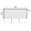 Taquilla prefabricada – 2,35 m x 6,00 m para Eventos Diagrama