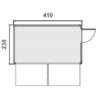 Taquilla prefabricada Eventos – 2,35 m x 4,10 m Diagrama