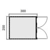 Contenedor blindado – 2,50 m x 3,00 m Diagrama
