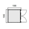 Contenedor blindado – 1,98 m x 1,95 m Diagrama
