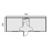 Oficina prefabricada – 7 m con WC Diagrama