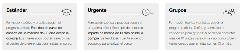 Tipos de cursos de formación de operarios 