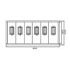 Planos de módulo taquilla de alta calidad, estructura reforzada y aislamiento óptimo, ideal para emplazamientos temporales en cualquier espacio público.