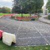 Plataforma modular instalada en evento al aire libre